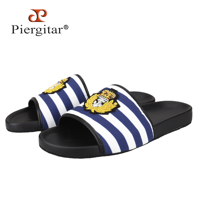 Embroidery Canvas - Piergitar Sandali da uomo in tela