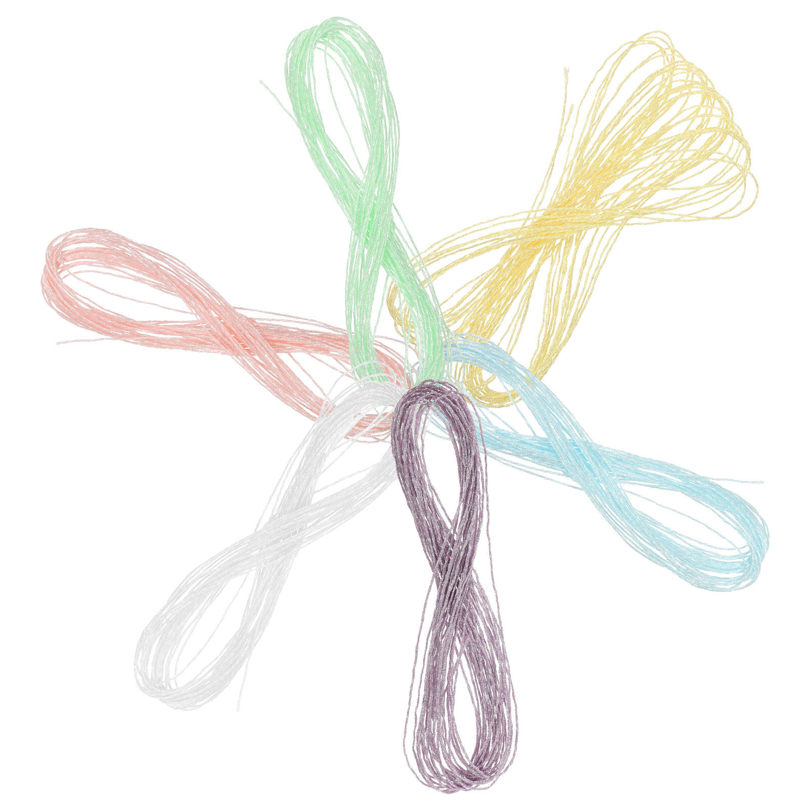 Embroidery Floss - Kit di 6 rotoli di filo