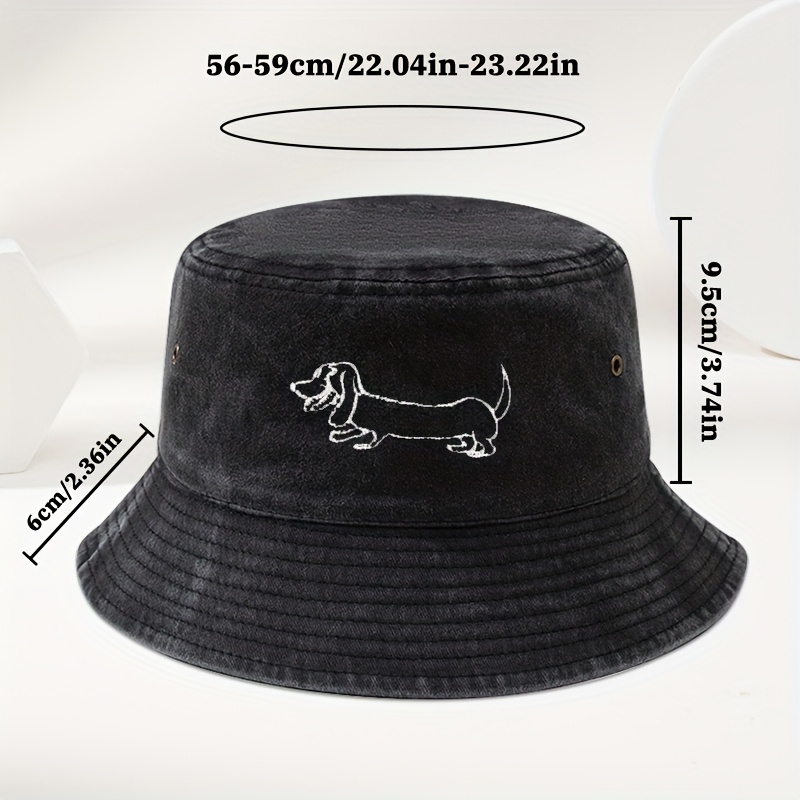 Embroidery Machine China - Cappello a Secchiello Vintage Lavato con