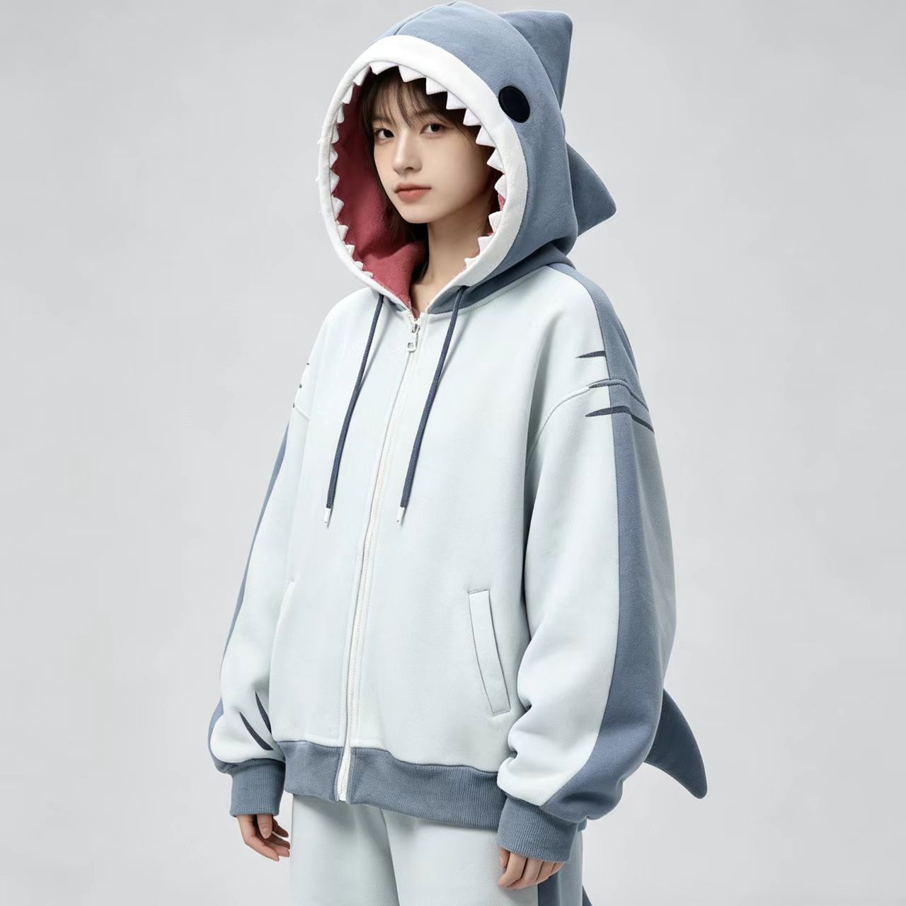 Embroidery Zip Up Hoodie - Felpa con cappuccio a forma di