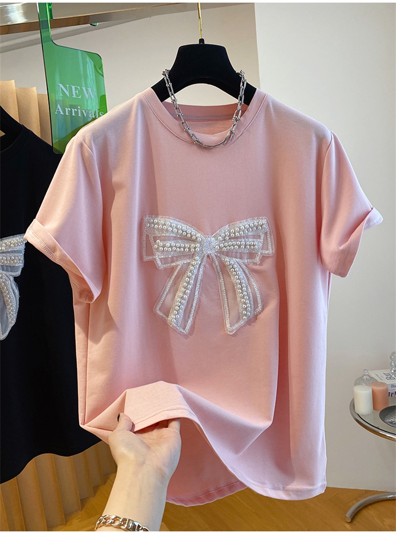 Embroidery Knot - T-shirt a maniche corte con nodo