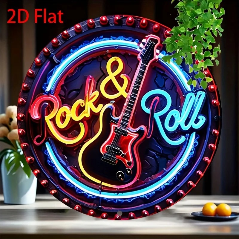 Embroidery Garden - Insegna al Neon Vintage Rock, Decorazione