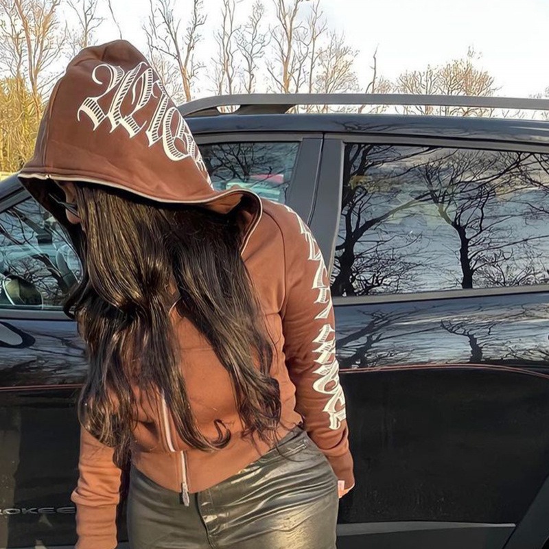 Felpa Corta con Zip da Donna Y - Embroidery Zip Up Hoodie recensione e prezzo