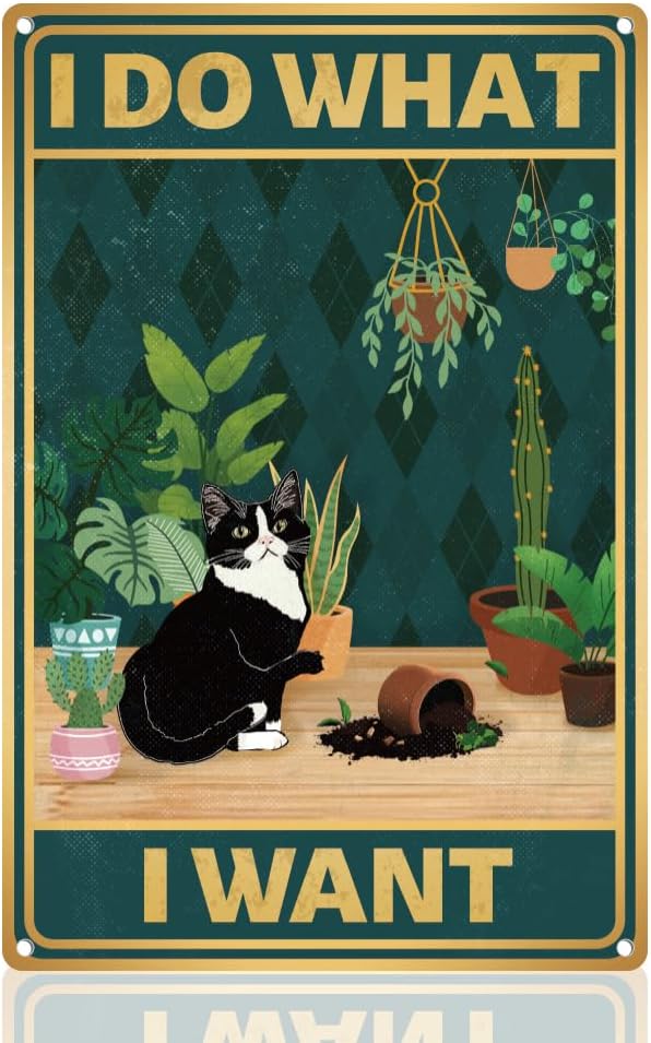 Y1, Targa in Metallo con Gatto - Embroidery Garden recensione e prezzo