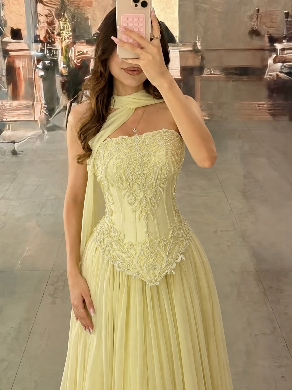 Abito da Sera Personalizzato S - Embroidery Yellow Dress recensione e prezzo