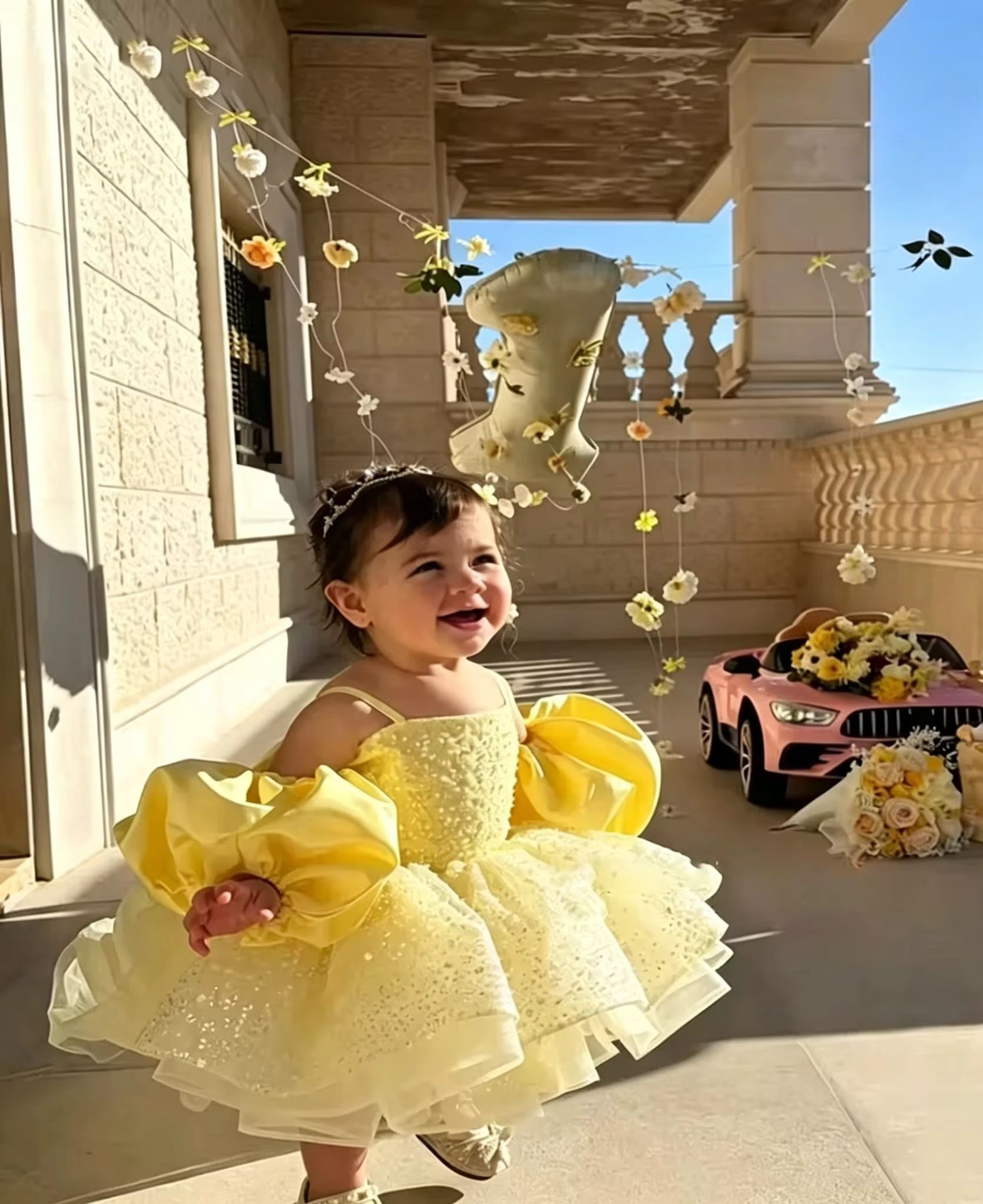 Graziosi vestiti da damigella  - Embroidery Yellow Dress recensione e prezzo