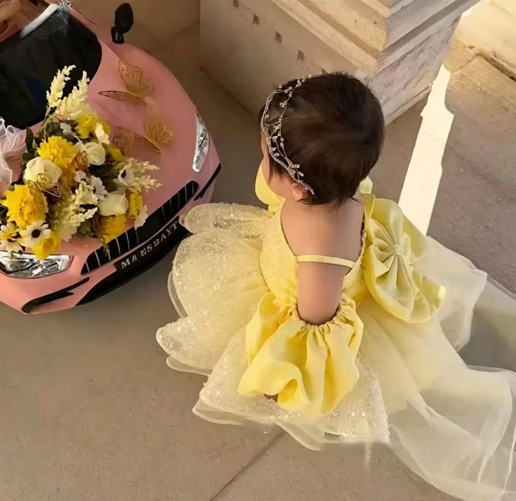 Graziosi vestiti da damigella  - Embroidery Yellow Dress recensione e prezzo