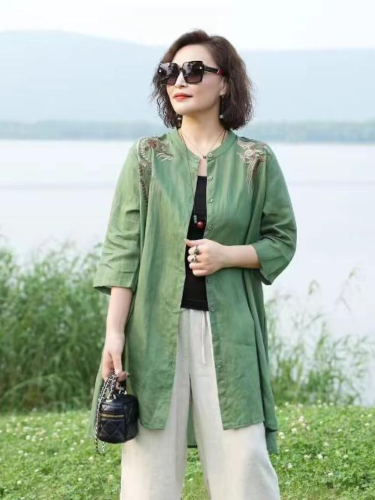 Camicia leggera da donna in mi - Embroidery Cardigan recensione e prezzo