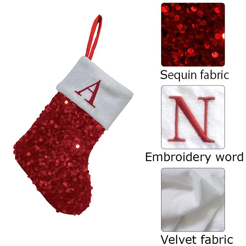 Calza di Natale rossa con pail - Embroidery Xmas Ornaments recensione e prezzo