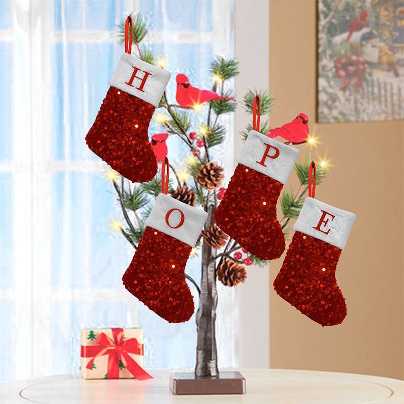 Calza di Natale rossa con pail - Embroidery Xmas Ornaments recensione e prezzo