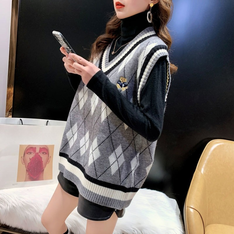 Gilet in maglia rossa per donn - Embroidery Vest recensione e prezzo