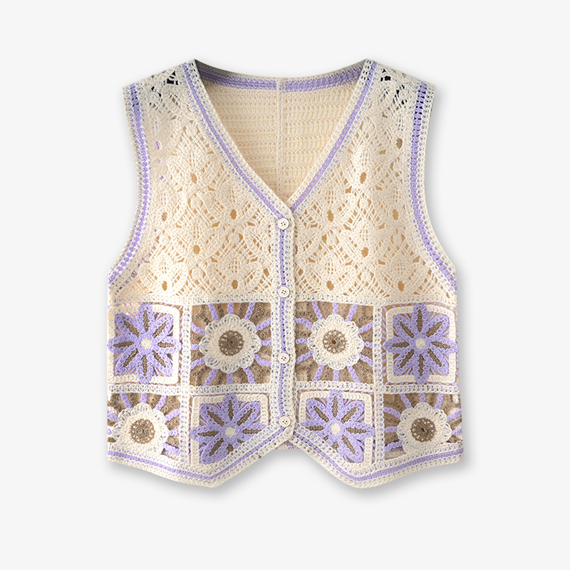 Gilet nonna quadrato all'uncin - Embroidery Vest recensione e prezzo