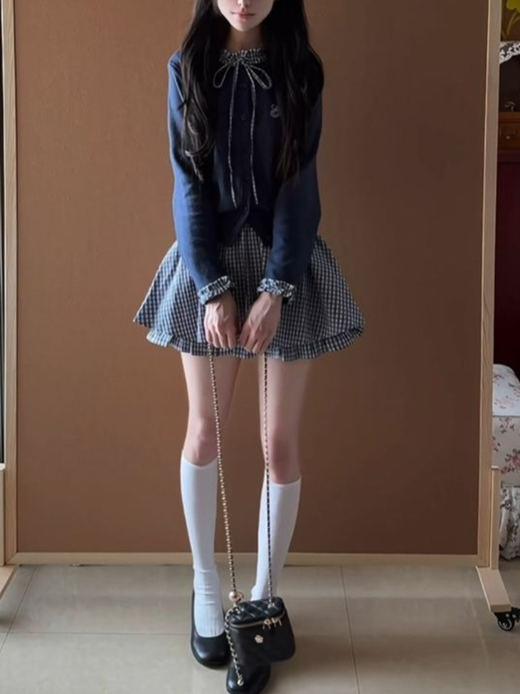 Set Giapponese Preppy Sweet da - Embroidery Cardigan recensione e prezzo