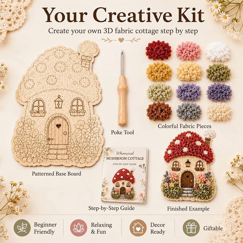 Kit Fai-da-Te Casa dei Funghi  - Embroidery Origin recensione e prezzo