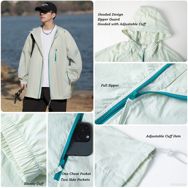 VITALINOVO Giacca leggera impe - Embroidery Zip Up Hoodie recensione e prezzo