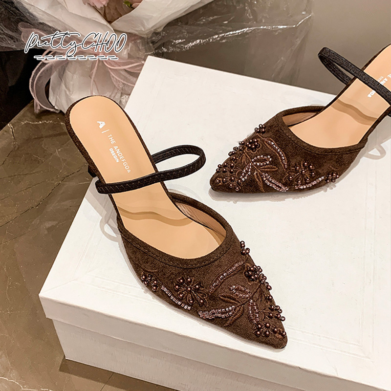 Scarpe Slingback con Perle per - Embroidery Shoes recensione e prezzo