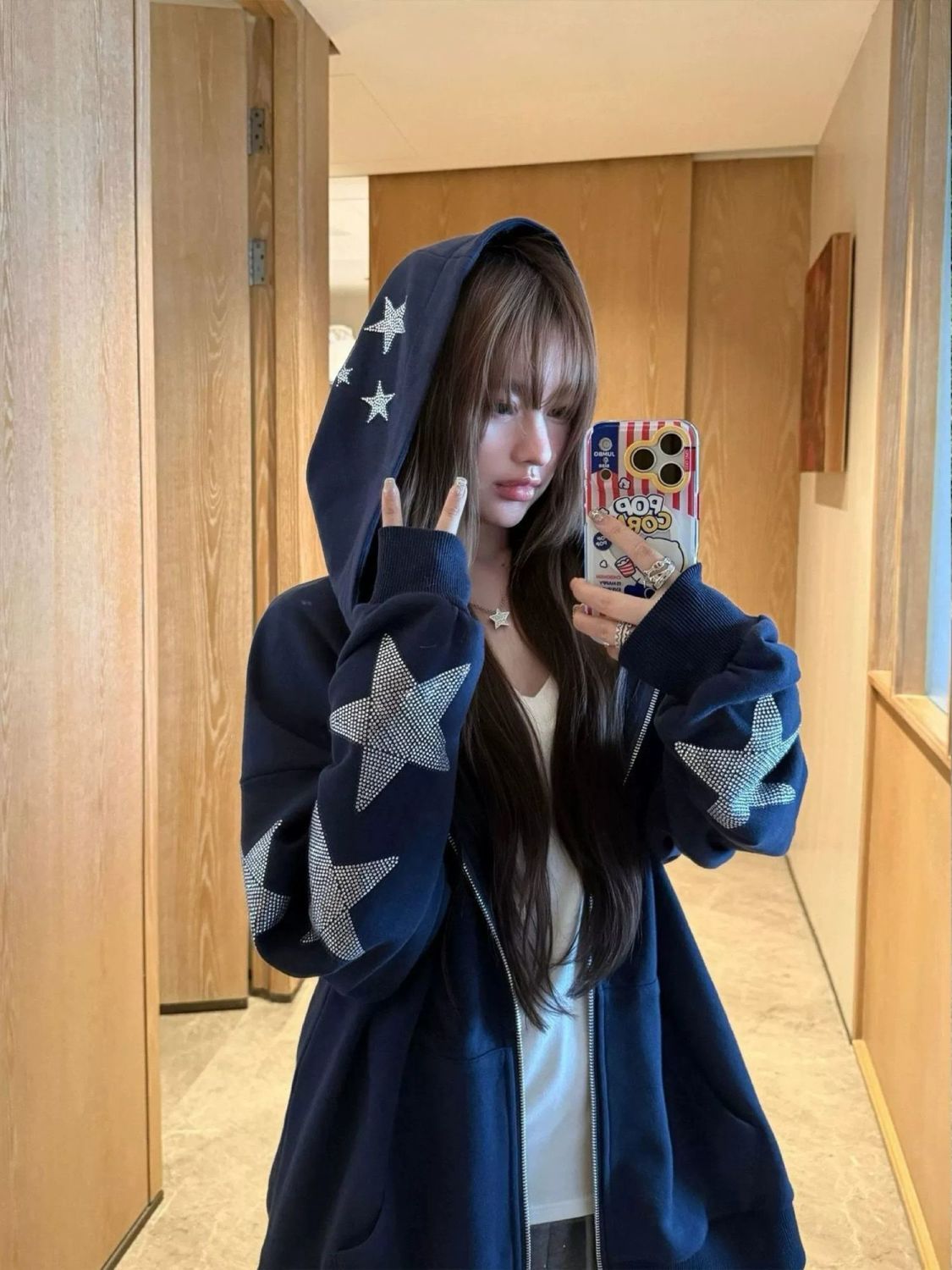 Felpa con Cappuccio Vintage Co - Embroidery Zip Up Hoodie recensione e prezzo