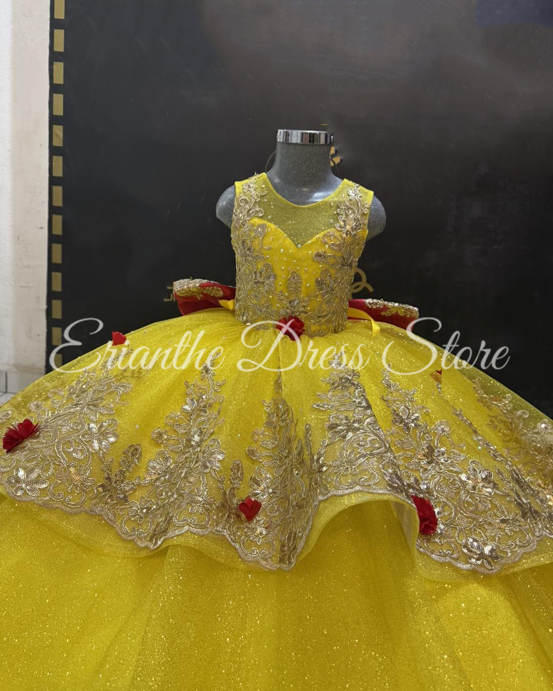 Abito da ragazza di fiore gial - Embroidery Yellow Dress recensione e prezzo