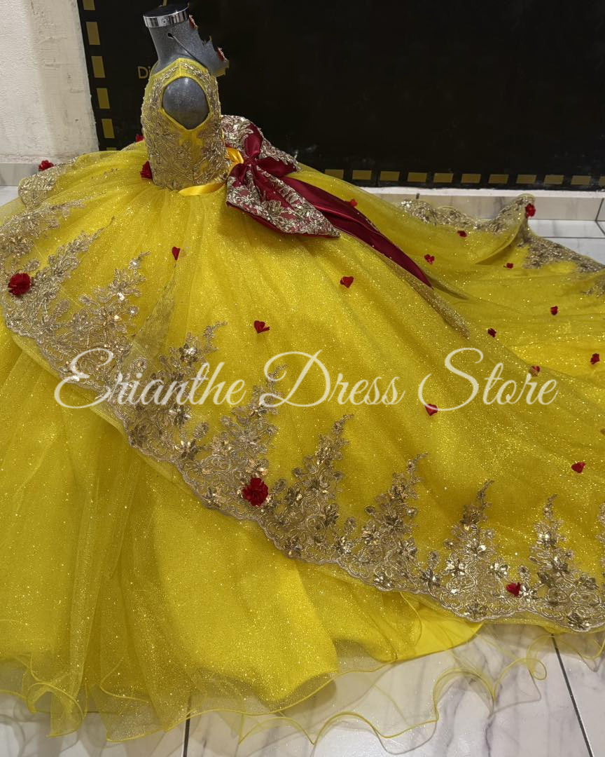 Abito da ragazza di fiore gial - Embroidery Yellow Dress recensione e prezzo