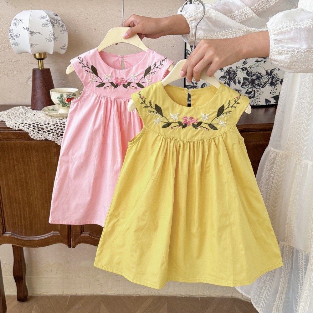 Abiti Estivi Casual per Bambin - Embroidery Yellow Dress recensione e prezzo